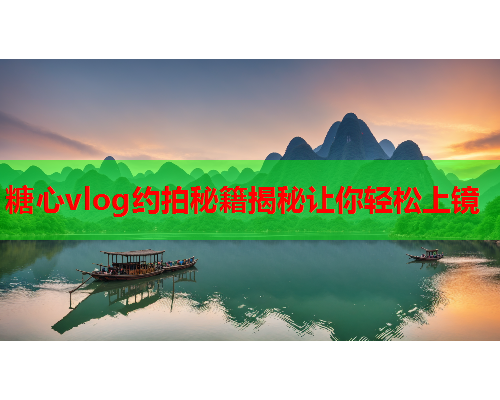糖心vlog约拍秘籍揭秘让你轻松上镜