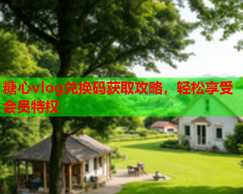 糖心vlog兑换码获取攻略，轻松享受会员特权