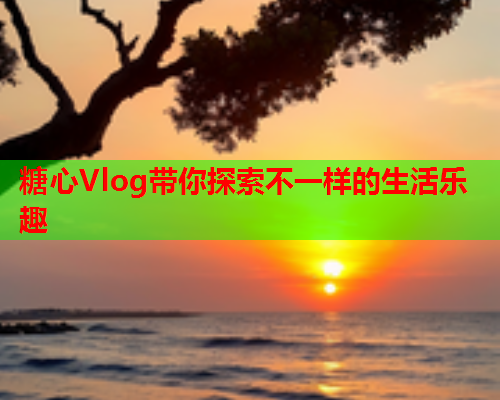 糖心Vlog带你探索不一样的生活乐趣