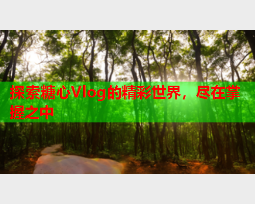 探索糖心Vlog的精彩世界，尽在掌握之中