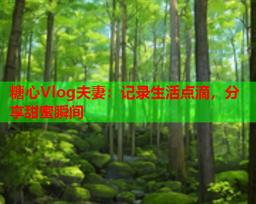 糖心Vlog夫妻：记录生活点滴，分享甜蜜瞬间