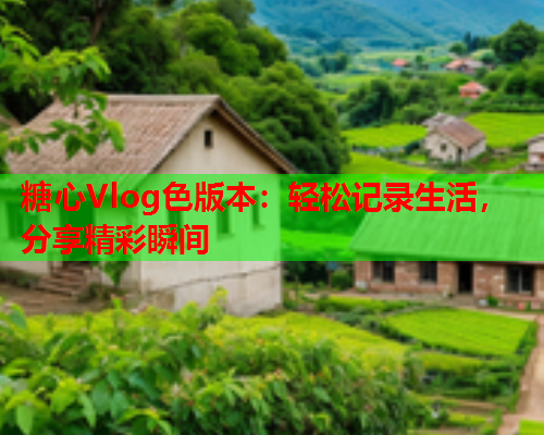 糖心Vlog色版本：轻松记录生活，分享精彩瞬间